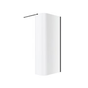 Excellent Vidoq walk-in ścianka prysznicowa gięta 83x200 cm, czarny mat KAEX.1507.830.LP.BL