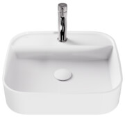 Besco Assos Cera-Line White umywalka nablatowa biała 45 cm biały połysk UNC-45-ASB