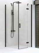 New Trendy New Renoma Black kabina kwadratowa 100x100x195cm przejrzyste prawa D-0206A/D-0112B