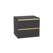 Excellent Tuto 2.0 szafka wisząca front gładki niski szary 60x50x46,5 cm blat marmur MLEX.2172.K.60.01MA.GRGR