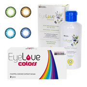 EyeLove Colors 2 szt. + płyn EyeLove Natural 100 ml + pojemnik