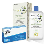 Soflens 59 6 szt. + EyeLove Natural 360 ml Soczewki i płyny ALCON