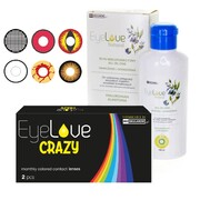 EyeLove Crazy 2 szt. + EyeLove Natural 100 ml + pojemnik Bezokularow.pl