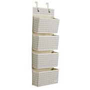 3 Sprouts Organizer Na Drzwi Wiszący Gingham Beige
