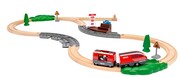 BRIO World Kolejka Drewniana z Pociągiem Pull-Back 28el