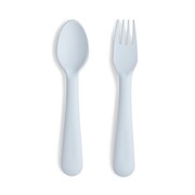 Mushie Sztućce dla dzieci - łyżka i widelec Powder Blue