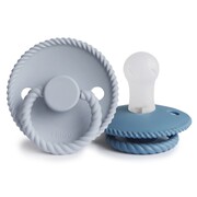 FRIGG Rope Smoczek uspokajający 2-pak silikon 0-6m Powder Blue /