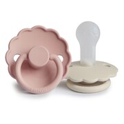 FRIGG Daisy Smoczek uspokajający na noc 2-pak silikon 6-18m Blush