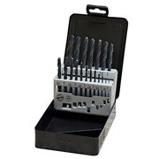 Wiertła do metalu HSS-R DIN 338 w zestawie 1,0-10,0mm 19szt. ABRABORO