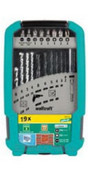 Zestaw wierteł i bitów 19 cz. (WF8611000) WOLFCRAFT