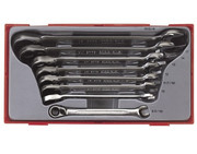 Zestaw 8 kluczy płasko-oczkowych zapadkowych calowych TT6508RAF TENGTOOLS
