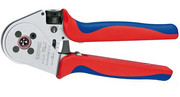 KNIPEX Szczypce z matrycą czterotrzpieniową do zagniatania styków wtykowych okrągłych 97 52 65 A KNIPEX