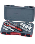 Zestaw kluczy nasadowych z chwytem kwadratowym ½, 21el. T1221 TENGTOOLS