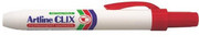 Marker czerwony z mechanicznym chowaniem końcówki (ścięta) 73 CLIX ARTLINE