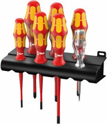 WERA 160 iS/7 Zestaw 6 wkrętaków PH/PZ/S/płaskie + próbnik napięcia WERA