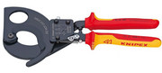 KNIPEX Nożyce zapadkowe do cięcia kabli i przewodów do śr. 52 mm VDE 95 36 280 KNIPEX