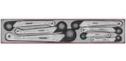 Klucze oczkowe, zapadkowe otwierane, w zestawie TTXQRS07 TENGTOOLS