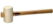 THOR Młotek z białej gumy 90x54mm z trzonkiem z drewna jesionowego 952 W THOR HAMMER
