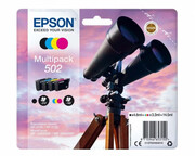 Epson Tusz 502 Stylus T02V640 CMYK 4pack, 550s, 3x3.3/4.6ml EPSON