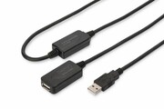 Digitus Kabel przedłużający USB 2.0 HighSpeed Typ USB A/USB A M/Ż aktywny 20m Czarny digitus