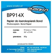 Papier w roli do ksero Yvesso Bond 914x175m 80g BP914X Yvesso