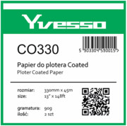 Papier powlekany w roli do plotera Yvesso Coated 330x45m 90g CO330 Yvesso