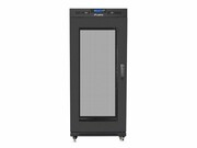Lanberg Szafa instalacyjna rack stojąca 19 27U 600x800 czarna, drzwi perforowane LCD (Flat Pack) lanberg