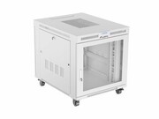 Lanberg Szafa instalacyjna rack stojąca 19 cali 15U 800x1000 drzwi perforowane LCD szara (Flat pack) lanberg
