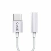 Savio Adapter USB-C - Mini Jack 3,5mm, Xiaomi, Huawei, Oppo, AK-51 savio