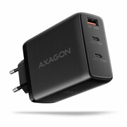 AXAGON ACU-DPQ100 Ładowarka sieciowa GaN 100W, 3x port (USB-A + dual USB-C) PD3.0/QC4+/PPS/Apple Czarna axagon
