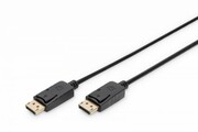 Digitus Kabel połączeniowy DisplayPort z zatrzaskami 1080p 60Hz FHD Typ DP/DP M/M 10m Czarny digitus