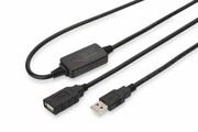 Digitus Kabel przedłużający USB 2.0 HighSpeed Typ USB A/USB A M/Ż aktywny, czarny 10m digitus