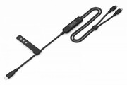 Digitus Kabel zasilający 2w1 USB-C - 2x USB-C, USB 2.0 140W PD 3.1, nylonowy, 1,8m czarny digitus