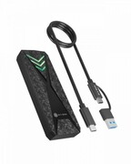 IcyBox Obudowa dysku IB-1805ML-CU31 NVMe M.2 SSD, RGB oświetlenie icybox