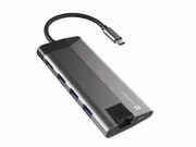 Natec Stacja dokująca Multiport Fowler Plus USB-C PD, 3x USB 3.0, HDMI 4K, RJ45, SD, micro SD natec