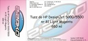 Tusz zamiennik Yvesso nr 81 do HP Designjet 5000/5500 680 ml Light Magenta C4935A - WYPRZEDAŻ! Yvesso