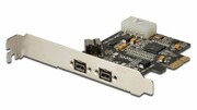 Digitus Karta/Kontroler Firewire (800) PCI Exp., 2xZew. 1xWew. IEEE1394b 9pin,Low Profile, Chipset: XIO2213B digitus