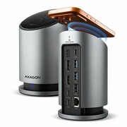 AXAGON HMC-WL9 Wieloportowy hub USB 9in1, 10Gbps, 3xUSB-A, 1xUSB-C, DP 8K/60Hz, HDMI 4K/60Hz, PD 100W, GLAN, 100cm USB-C kabel, axagon