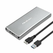 Qoltec Obudowa | kieszeń na dysk M.2 SSD | SATA | NGFF | USB 3.0 | Superspeed 5Gb/s | 2TB | Srebrna qoltec