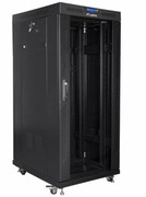 Lanberg Szafa instalacyjna RACK stojąca 19 cali 37u 800x1000 czarna drzwi szklane LCD (flat pack) lanberg