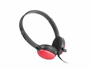 UGo Słuchawki nauszne USL-1222 z mikrofonem czerwone ugo