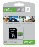 PNY Karta pamięci MicroSDXC Elite 64GB P-SDUX64U185GW-GE pny
