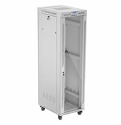 Lanberg Szafa stojąca rack 19 cali 42U 600x800 szara drzwi szklane flack pack lanberg