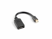 Lanberg Adapter mini Displayport (M) -> DisplayPort (F) na kablu 10cm czarny lanberg