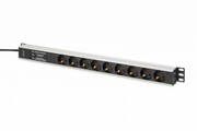 Digitus Listwa zasilająca PDU Rack (620mm) z zabezpieczeniem przeciwprzepięciowym + filtr EMI/RFI, 9 gniazd Schuko CEE 7/3 (45°) digitus