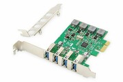 Digitus Karta rozszerzeń (Kontroler) USB 3.0 PCI Express 4xUSB 3.0 Low Profile Chipset: VL805 digitus