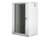 Lanberg Szafa instalacyjna wisząca 19 cali 18U 600X450mm szara (drzwi szklane) lanberg