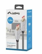 Lanberg Kabel DISPLAYPORT M/M 20 PIN V1.4 1.8m 8K czarny lanberg