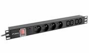 Lanberg Listwa zasilająca Rack PDU 1U 16A 4X 230V PL 4X IEC C13 2m czarna lanberg