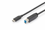Digitus Kabel połączeniowy USB 3.0 SuperSpeed 5Gbps Typ USB C/B M/M Power Delivery czarny 1.8m digitus